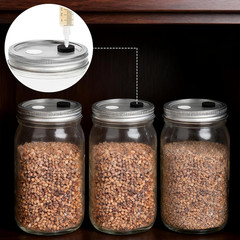 60 Pcs Mushrooms Self Healing Injection Ports, Self Adhesive Mushroom Cap Lid Pl