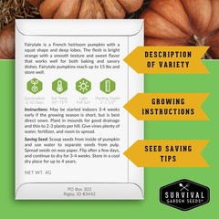 Fairytale Pumpkin Seeds for Planting | Musquée de Provence Heirloom Orange