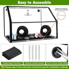 Mushroom Grow Tent with LED Grow Light Kit – 30 x 20 x 20 Inch Portable Design