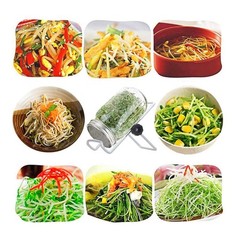 Sprouting Jar Kit Wide Mouth Quart Mason Jars with Screen Sprout Lids & Stand