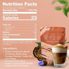 Mushroom Chicory with 6 Organic Adaptogenic Mushrooms, Keto Decaf Coffee with…
