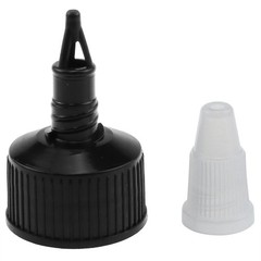 12 PCS Natural Twist Top Caps Black Squeeze Bottle Replacement Cosmetics