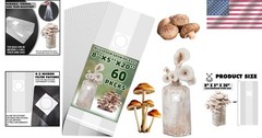 Durable 60-Pack Mushroom Grow Bags with Microporous Filters for Optimal Growth