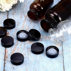 16 Pcs Growler Caps 28mm Phenolic Caps Black Glass Bottle Lids Plastic Bottle…