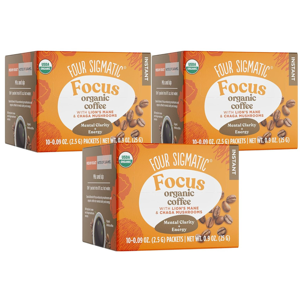 Mushroom Mix Coffee Lion’S Mane | Focus | Pack of 3 (30 Packets Total)