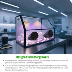 Ehaijia Large Still Air Box Mushroom Grow Set, 30×20×20 Inch, Transparency