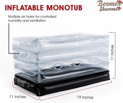 Patented Inflatable Monotub Kit for Easy Mushroom Cultivation – Compact 10x7x2