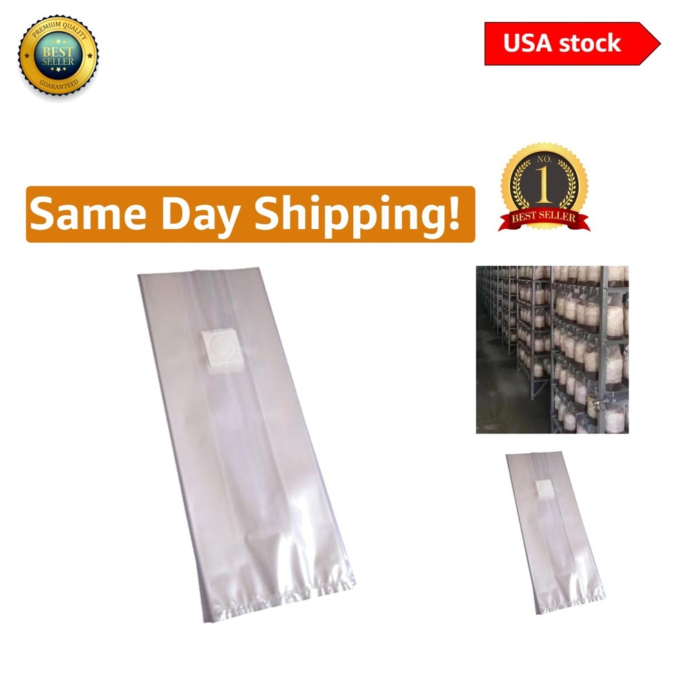 Lightweight and Versatile Mushroom Growing Bags with Filter Patch – 50 Pack