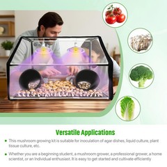 Ehaijia Large Still Air Box Mushroom Grow Set, 30×20×20 Inch, Transparency