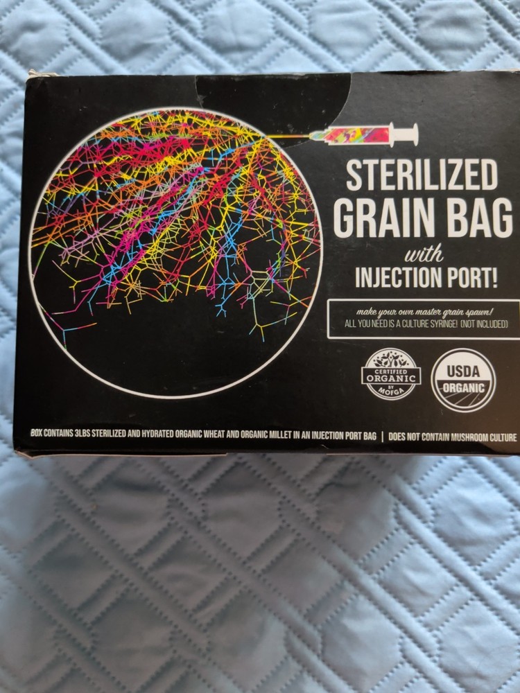 🍄‍🟫North Spore 3lb ORGANIC Sterilized Grain Bag with Injection Port, NEW 🍄‍🟫