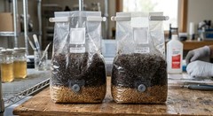 2 Pack 10lb Magic Mushroom CVG Grain Grow Bag – For Dung Loving Shrooms 5lb Each