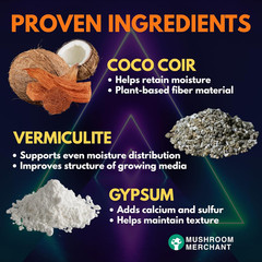 CVG Substrate – Pre-Sterilized Coco Coir, Vermiculite & Gypsum – Ready-To-Use