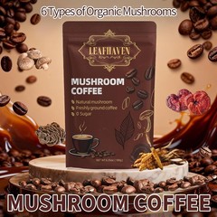 Mushroom Coffee with Lion’s Mane, Cordyceps, Reishi, 6 Types Mushrooms Instan…