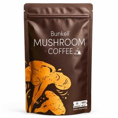 Bunkell Mushroom Coffee, Instant Coffee Blend with 6 6.35 Ounce (Pack of 1)