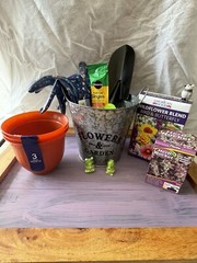 Beginner flower growing kit. Gardening kit gift.