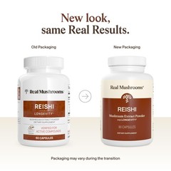 Real Mushrooms Reishi Mushroom Capsules – Handpicked 90 Count (Pack of 1)