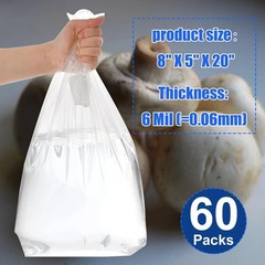 Mushroom Grow Bags with Breathable Micron Filter Patch 60 Pcs 8 X 5 X 20 with…