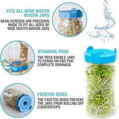 Bean Screen Sprouts Growing Kit – Sprouting Lids & Sprout Mixes Microgreens G…