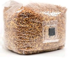 North Spore 3lb ORGANIC Sterilized Grain Bag with Injection Port Wheat & Millet