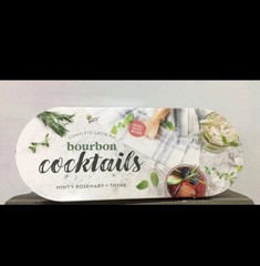 Windowsill Herb Garden W Mint, Rosemary And Thyme Organic, Bourbon Growing Kit