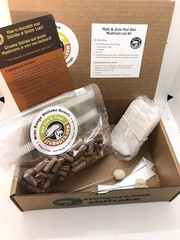 Complete Shiitake Mushroom Plug Starter Kit with Fast Fruiting Instructions