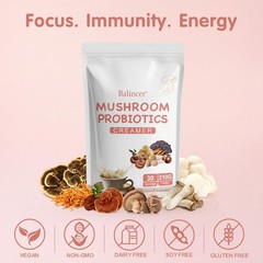 Mushroom Probiotic Coffee Creamer, 6 Adaptogenic 7.4 Ounce (Pack of 1)