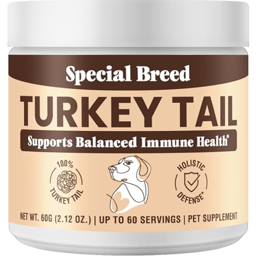 Organic Turkey Tail Mushroom Powder for Dogs & Cats, Immune Support, Digestive