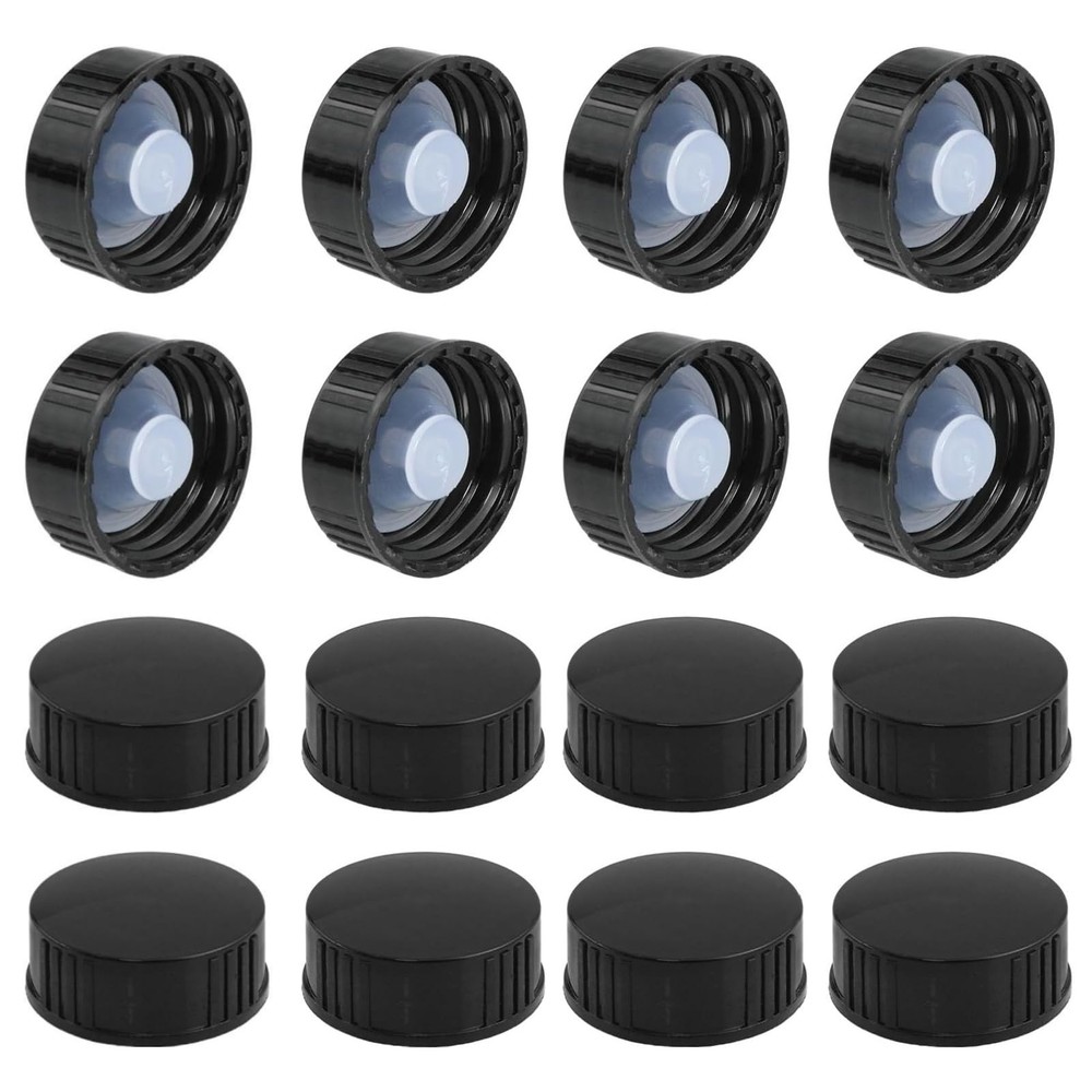 16 Pcs Growler Caps 28mm Phenolic Caps Black Glass Bottle Lids Plastic Bottle…