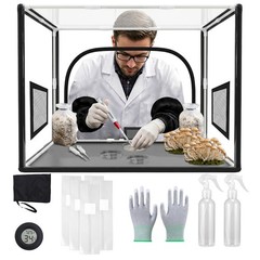 Large Still Air Box for Mushroom Growing – Mycology Fume Hood & Grow Kit, 31.5″x