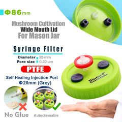 6Pcs Wide Mouth Liquid Culture Lid Food Grade Plastic Grain Spawn Cultivation Ma