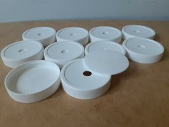 10 Mushroom Spawn Lids with Synthetic Filter Disc, Regular Mouth, 1/2in hole SFD