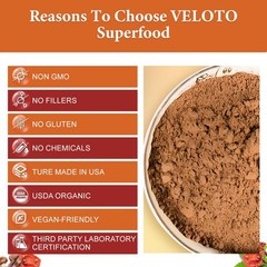 VELOTO Organic Mega Mushroom Powder Blend,10 in 1 10 Ounce (Pack of 1)