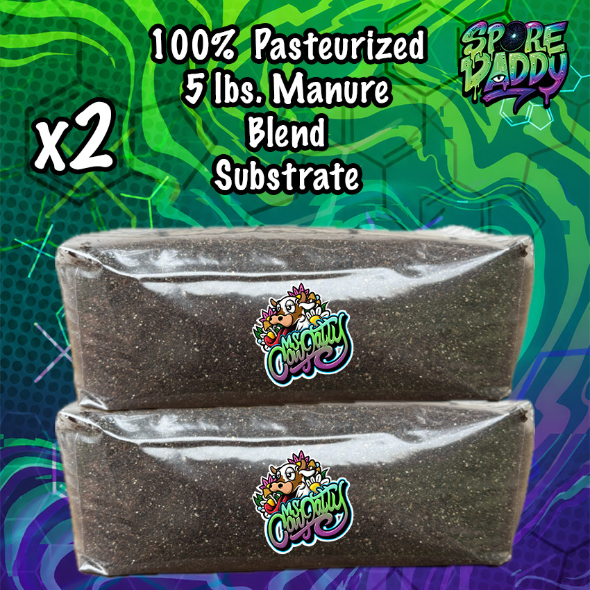 Ms. Cow Patty’s Manure Blend Pasteurized Mushroom Substrate | 5 lbs | x2 Pack