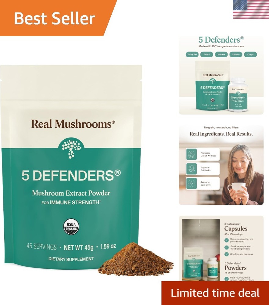 5 Defenders Mushroom Complex – Functional Mushrooms Extract from Chaga, Shiit…