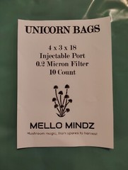 Spawn Bags – 10 pack Injection Port, 0.2 Micron Filter, 4x3x18 “FREE SHIPPING”