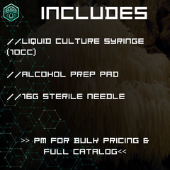 Lion’s Mane Liquid Culture 10cc Syringe -Hericium erinaceus Mycelium Inoculation