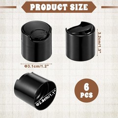 28/410 Replacement Press Plastic Caps, 6 Pcs Plastic Disc Top Caps Durable Di…