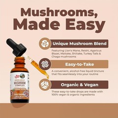 MARYRUTH’S Mushroom Complex | Lion’s Mane | Turkey Tail | Reishi Mushroom | S…