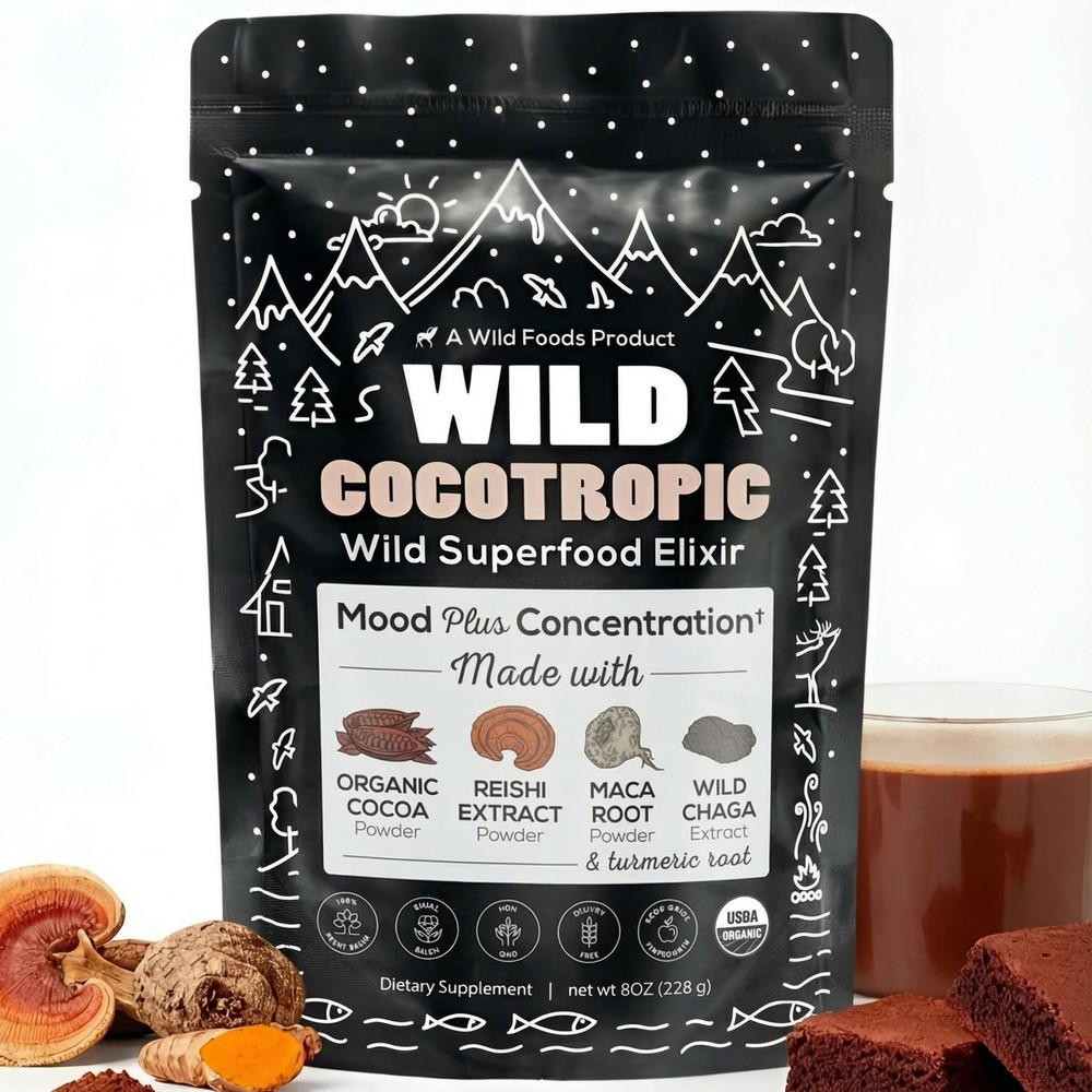 Wild Foods Organic Cocotropic Superfood Mushroom Hot 8 Ounce (Pack of 1)