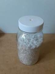 10 Mushroom Spawn Lids with Synthetic Filter Disc, Regular Mouth, 1/2in hole SFD