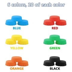 108Pc Silicone Rubber Beer Bottle Caps Reusable Drink Bottles Caps for Soda Beer