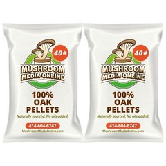 MushroomMediaOnline – 100% Oak Mushroom Pellets 10# – 240# (Free shipping)