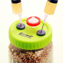 6Pcs Wide Mouth Liquid Culture Lid Food Grade Plastic Grain Spawn Cultivation Ma