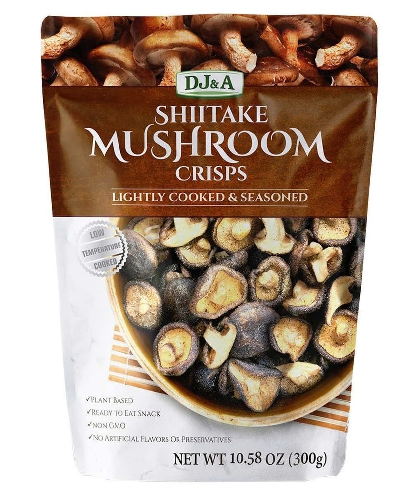 Delicious Lightly Cooked Shiitake Mushroom Crisps – Nutritious 10.58 Ounce Bag