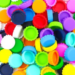 108Pc Silicone Rubber Beer Bottle Caps Reusable Drink Bottles Caps for Soda Beer