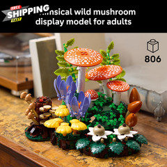 LEGO Botanicals Woodland Mushrooms – Building Set for Adults, Ages Multicolor