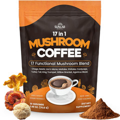 Organic Mushroom Coffee 17 Functional Mushroom Blend (Lion’S Mane, Reishi, Chag