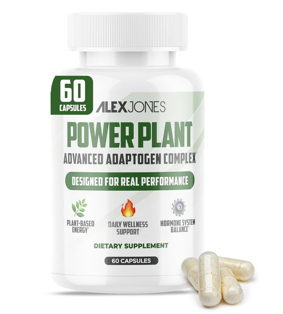 Adaptogenic Mushrooms with Cordyceps & Rhodiola – 60 Count (Pack of 1), Black