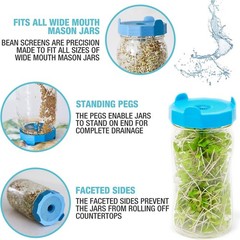 Bean Screen Sprouts Growing Kit – Sprouting Lids & Sprout Mixes Microgreens G…