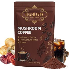 Mushroom Coffee with Lion’s Mane, Cordyceps, Reishi, 6 Types Mushrooms Instan…